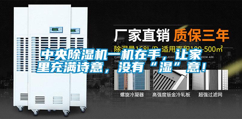 中央除湿机一机在手,让家里充满诗意,没有“湿”意!