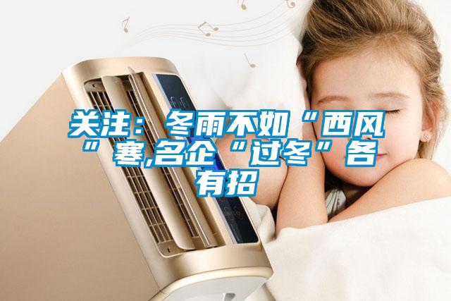 关注:冬雨不如“西风”寒,名企“过冬”各有招