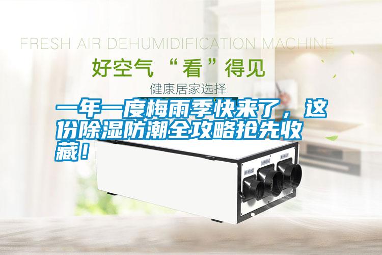 一年一度梅雨季快来了,这份除湿防潮全攻略抢先收藏!