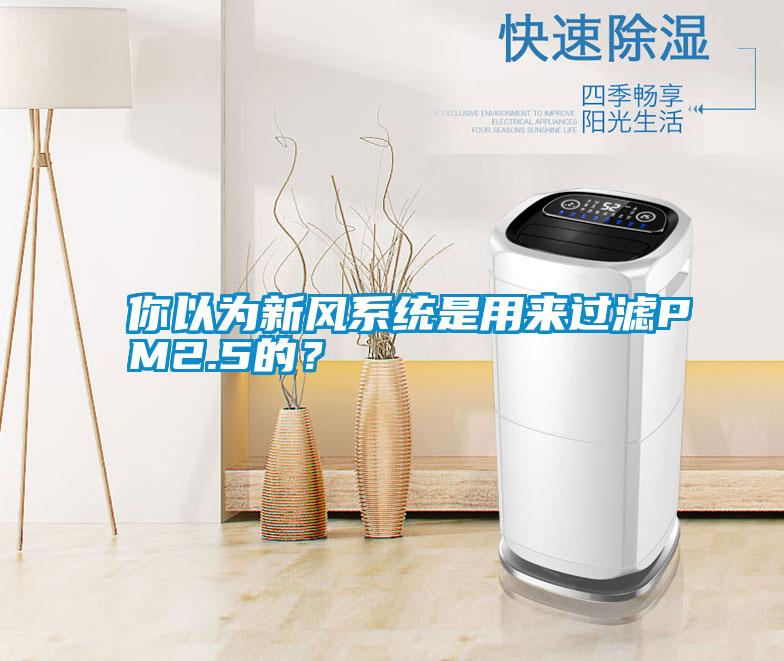 你以为新风系统是用来过滤PM2.5的?