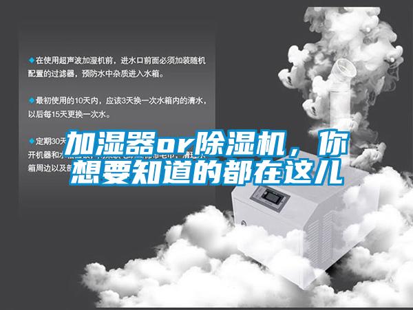 加湿器or除湿机,你想要知道的都在这儿