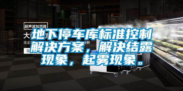地下停车库标准控制解决方案,解决结露现象,起雾现象。