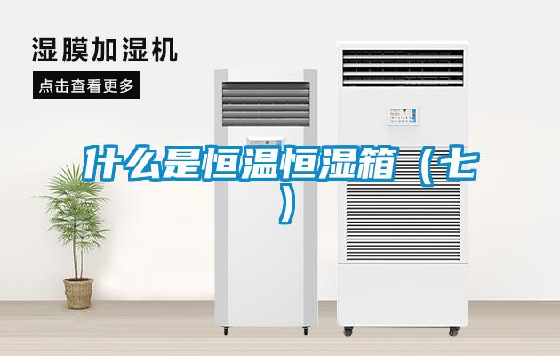 什么是恒温恒湿箱(七)