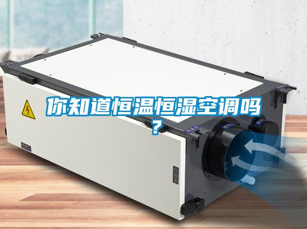 你知道恒温恒湿空调吗?