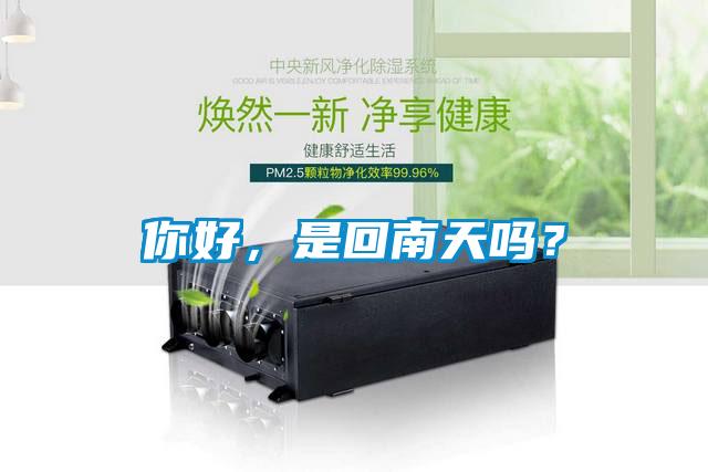 你好,是回南天吗?