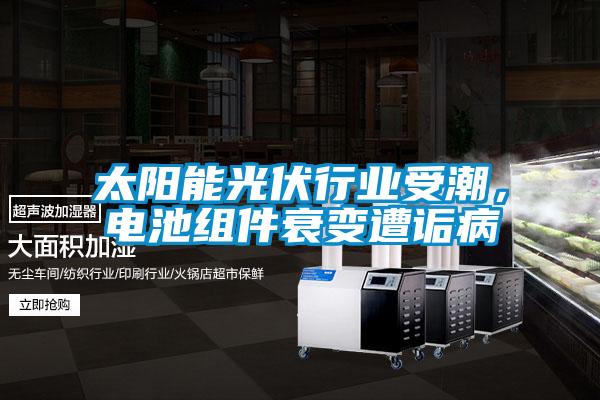 太阳能光伏行业受潮,电池组件衰变遭诟病