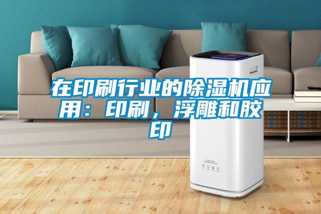 在印刷行业的除湿机应用:印刷,浮雕和胶印