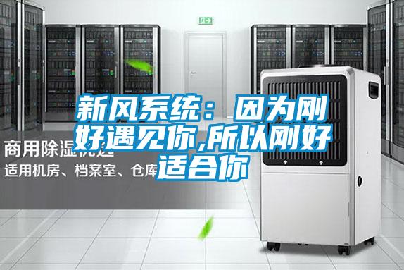 新风系统:因为刚好遇见你,所以刚好适合你