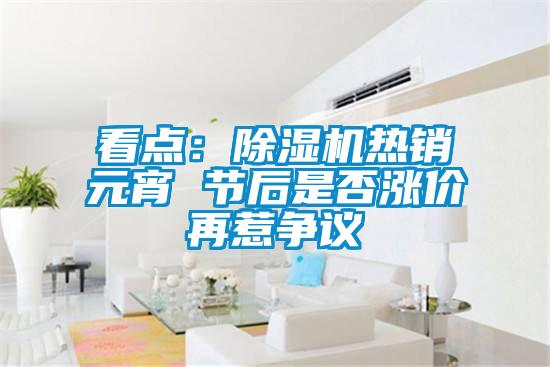 看点:除湿机热销元宵 节后是否涨价再惹争议