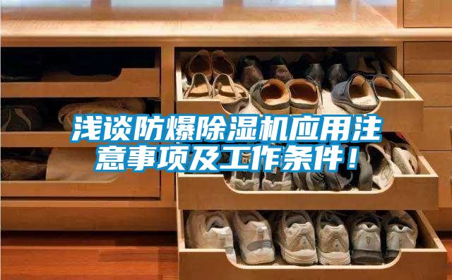 浅谈防爆除湿机应用注意事项及工作条件!