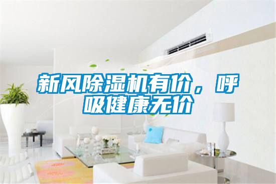 新风除湿机有价,呼吸健康无价