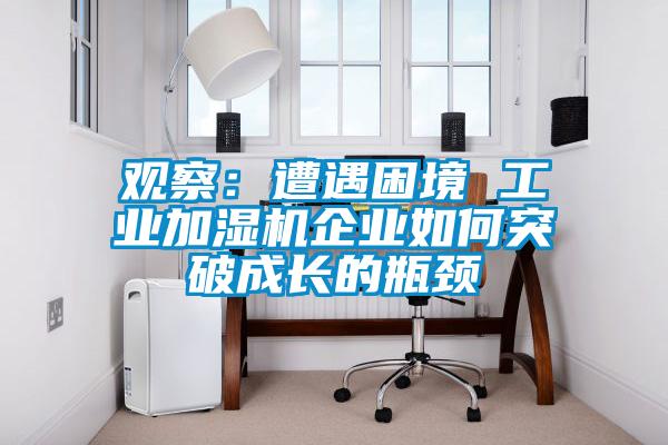 观察:遭遇困境 工业加湿机企业如何突破成长的瓶颈