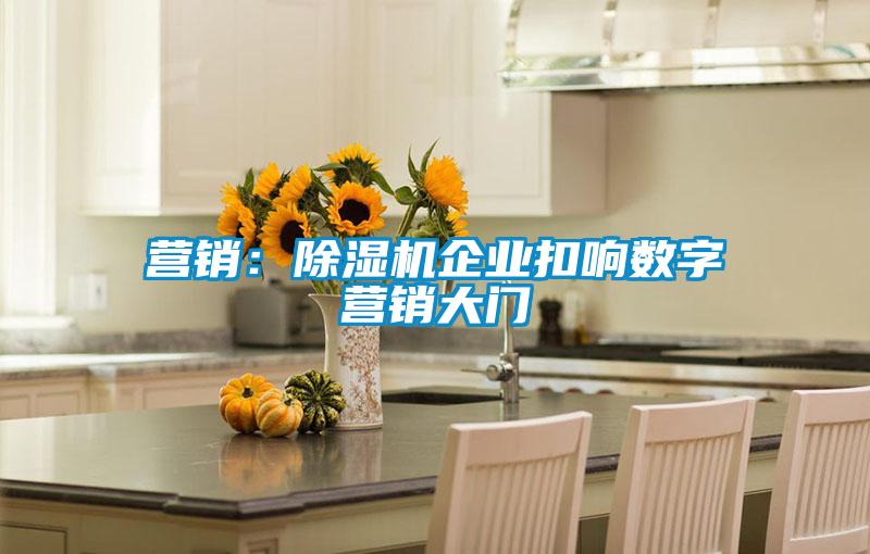 营销:除湿机企业扣响数字营销大门