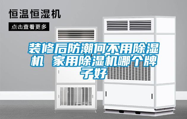 装修后防潮何不用除湿机 家用除湿机哪个牌子好