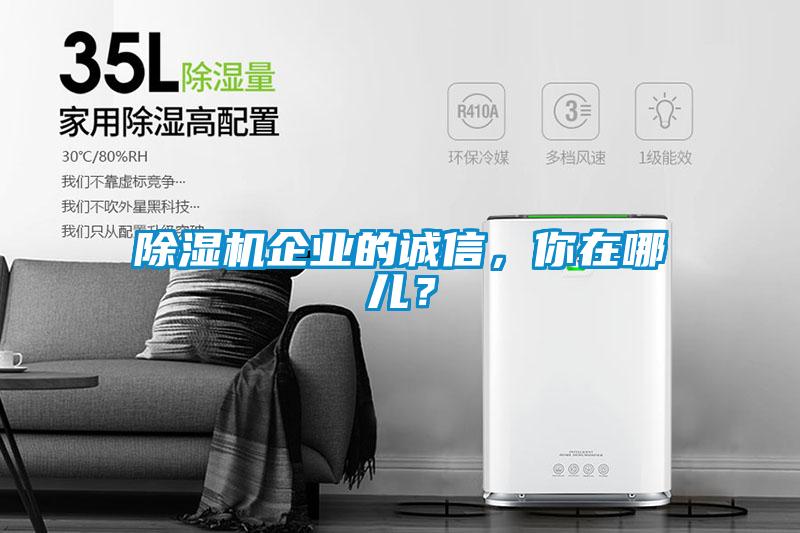 除湿机企业的诚信,你在哪儿?