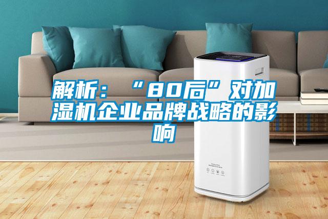 解析:“80后”对加湿机企业品牌战略的影响