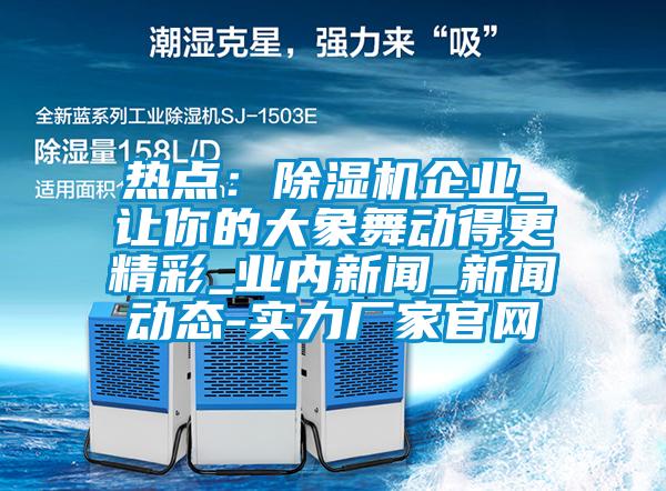 热点:除湿机企业_让你的大象舞动得更精彩_业内新闻_新闻动态-实力厂家官网