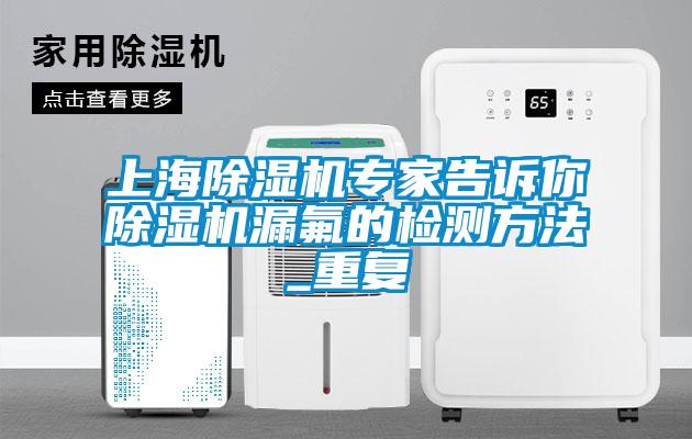 上海除湿机专家告诉你除湿机漏氟的检测方法_重复