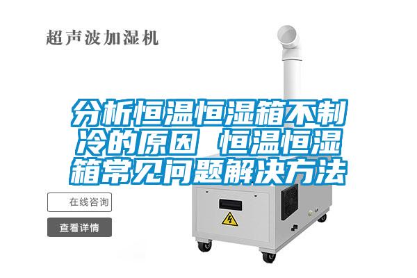 分析恒温恒湿箱不制冷的原因 恒温恒湿箱常见问题解决方法