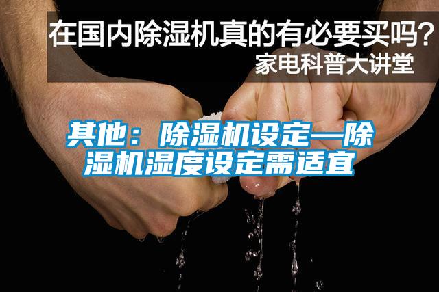 其他:除湿机设定—除湿机湿度设定需适宜