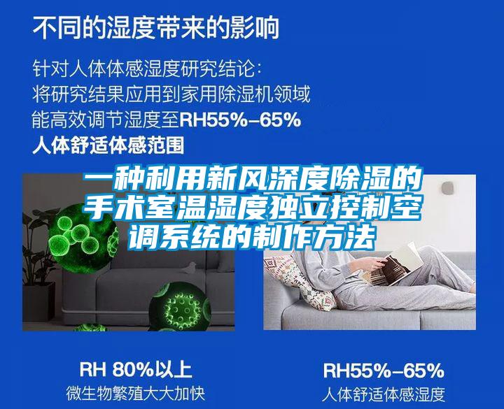 一种利用新风深度除湿的手术室温湿度独立控制空调系统的制作方法
