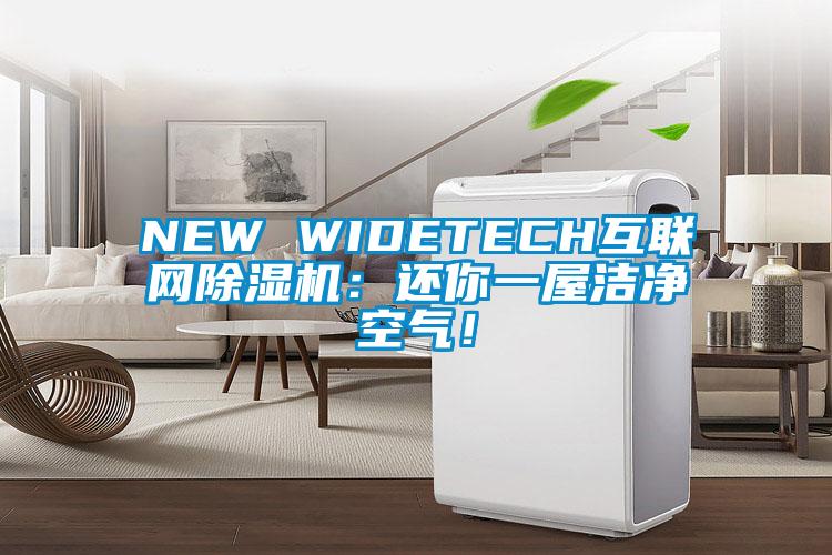 NEW WIDETECH互联网除湿机:还你一屋洁净空气!