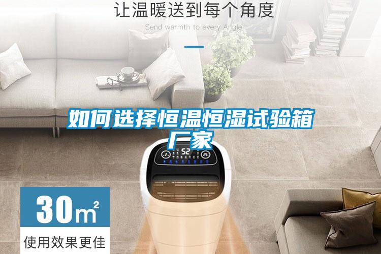 如何选择恒温恒湿试验箱厂家