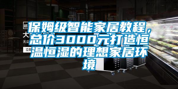 保姆级智能家居教程,总价3000元打造恒温恒湿的理想家居环境