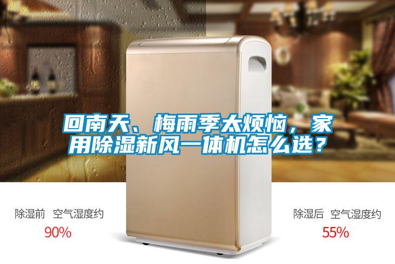 回南天、梅雨季太烦恼,家用除湿新风一体机怎么选?