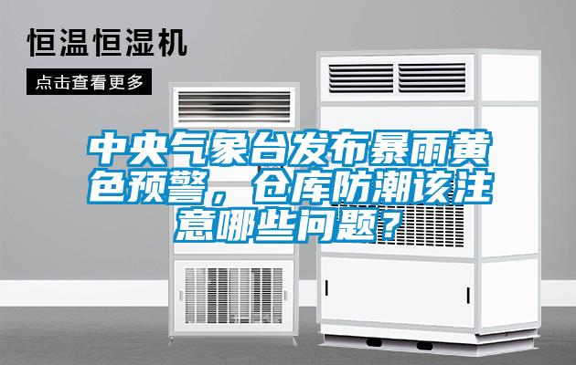 中央气象台发布暴雨黄色预警,仓库防潮该注意哪些问题?