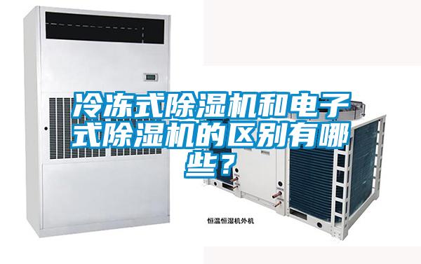 冷冻式除湿机和电子式除湿机的区别有哪些?
