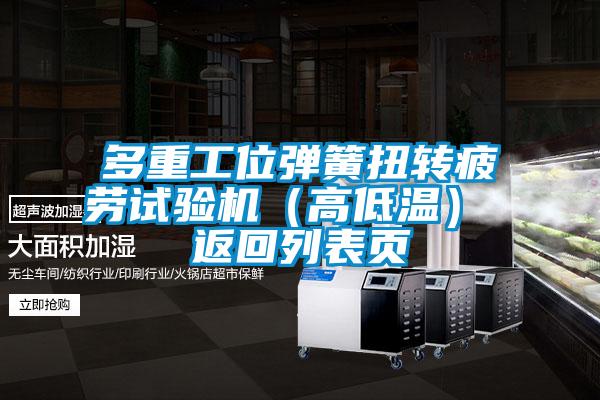 多重工位弹簧扭转疲劳试验机(高低温) 返回列表页