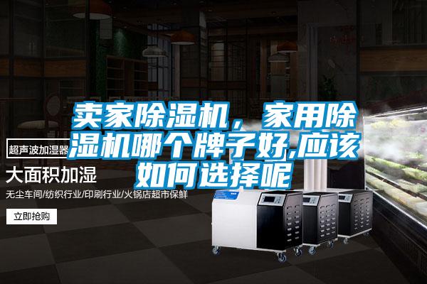 卖家除湿机,家用除湿机哪个牌子好,应该如何选择呢