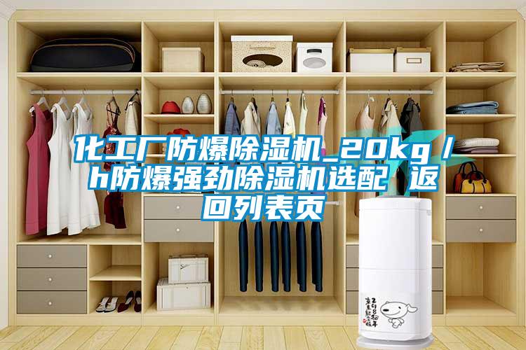 化工厂防爆除湿机_20kg/h防爆强劲除湿机选配 返回列表页