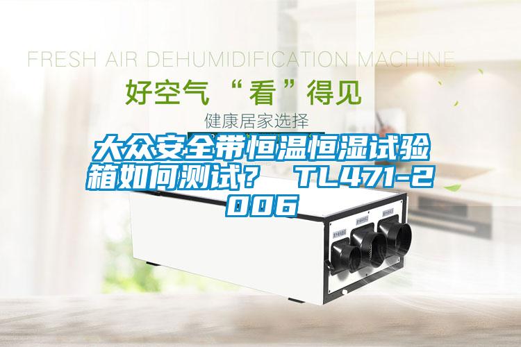 大众安全带恒温恒湿试验箱如何测试? TL471-2006