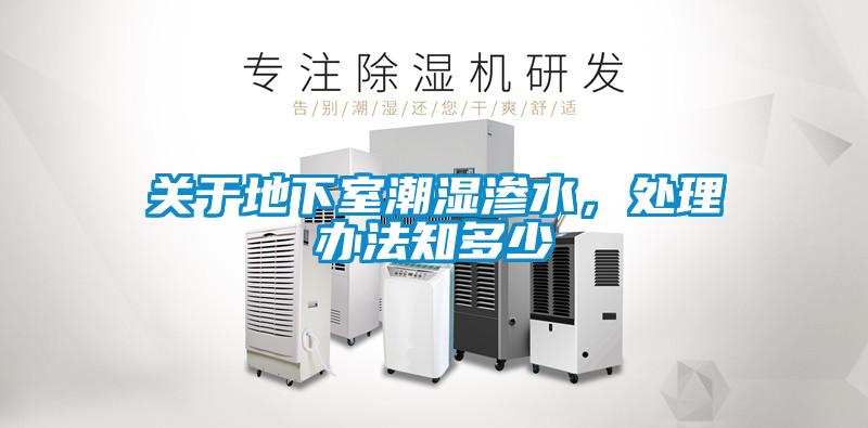 关于地下室潮湿渗水,处理办法知多少