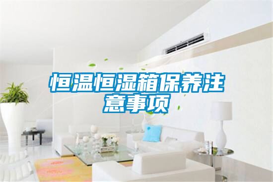 恒温恒湿箱保养注意事项
