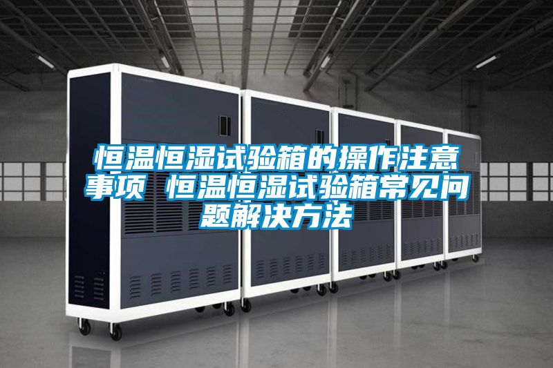 恒温恒湿试验箱的操作注意事项 恒温恒湿试验箱常见问题解决方法