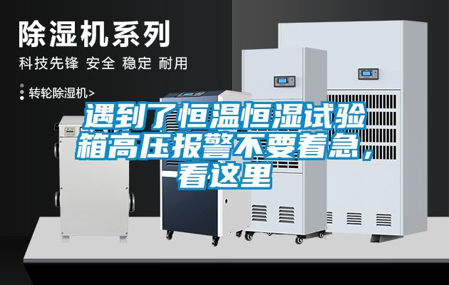 遇到了恒温恒湿试验箱高压报警不要着急，看这里
