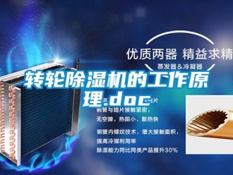 常见问题转轮除湿机的工作原理.doc